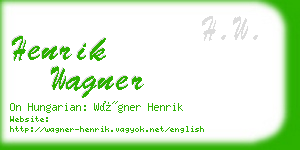 henrik wagner business card